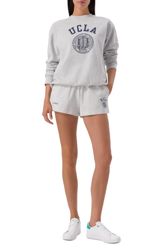 Хлопковые шорты Sporty and Rich SH037615639GY03 Серый  SH037615639GY03 Фото 2