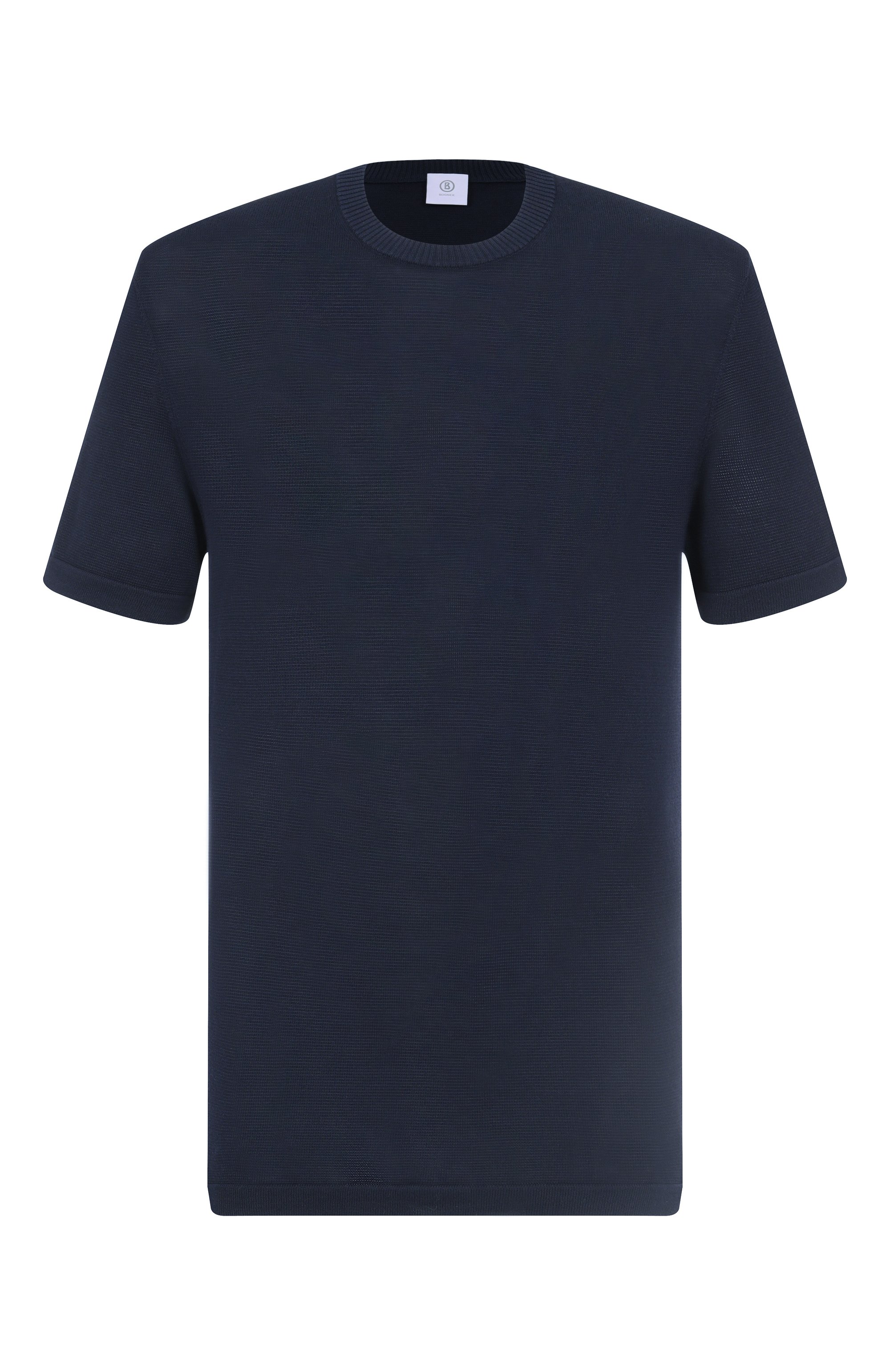 Хлопковый джемпер BOGNER темно-синего цвета по цене 23000 руб., арт. 88449503, фото 1 Хлопковый джемпер BOGNER, арт. 88449503, фото 1