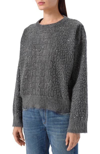 Свитер из шерсти и кашемира BRUNELLO CUCINELLI, арт. MBP240400P, фото 3