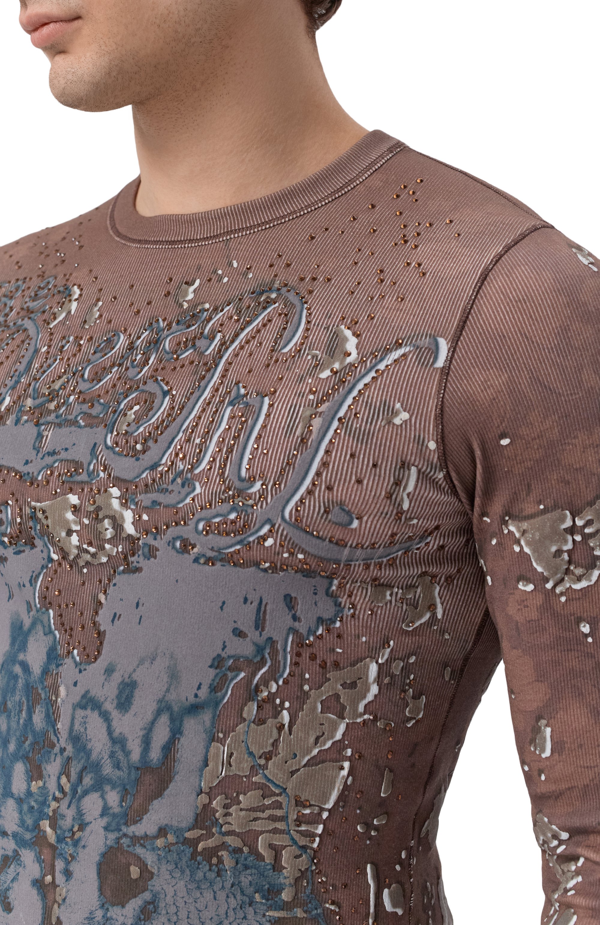 Хлопковый лонгслив DIESEL, арт. A22404/0BKCK, фото 5