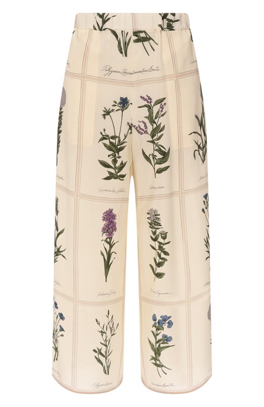 Шелковые брюки Weekend Max Mara L0RY Кремовый L0RY