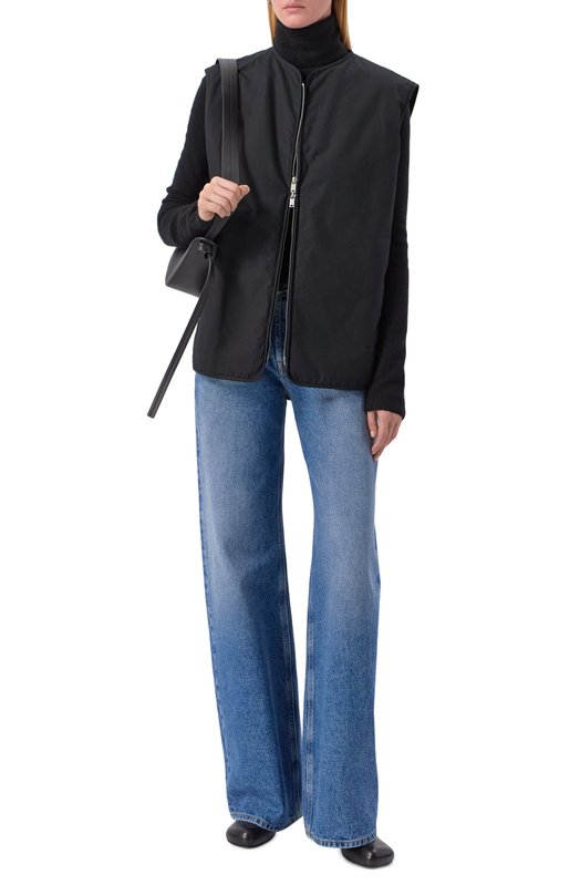 Хлопковый жилет Jil Sander J40FB0121/J45296 Чёрный  J40FB0121/J45296 Фото 2