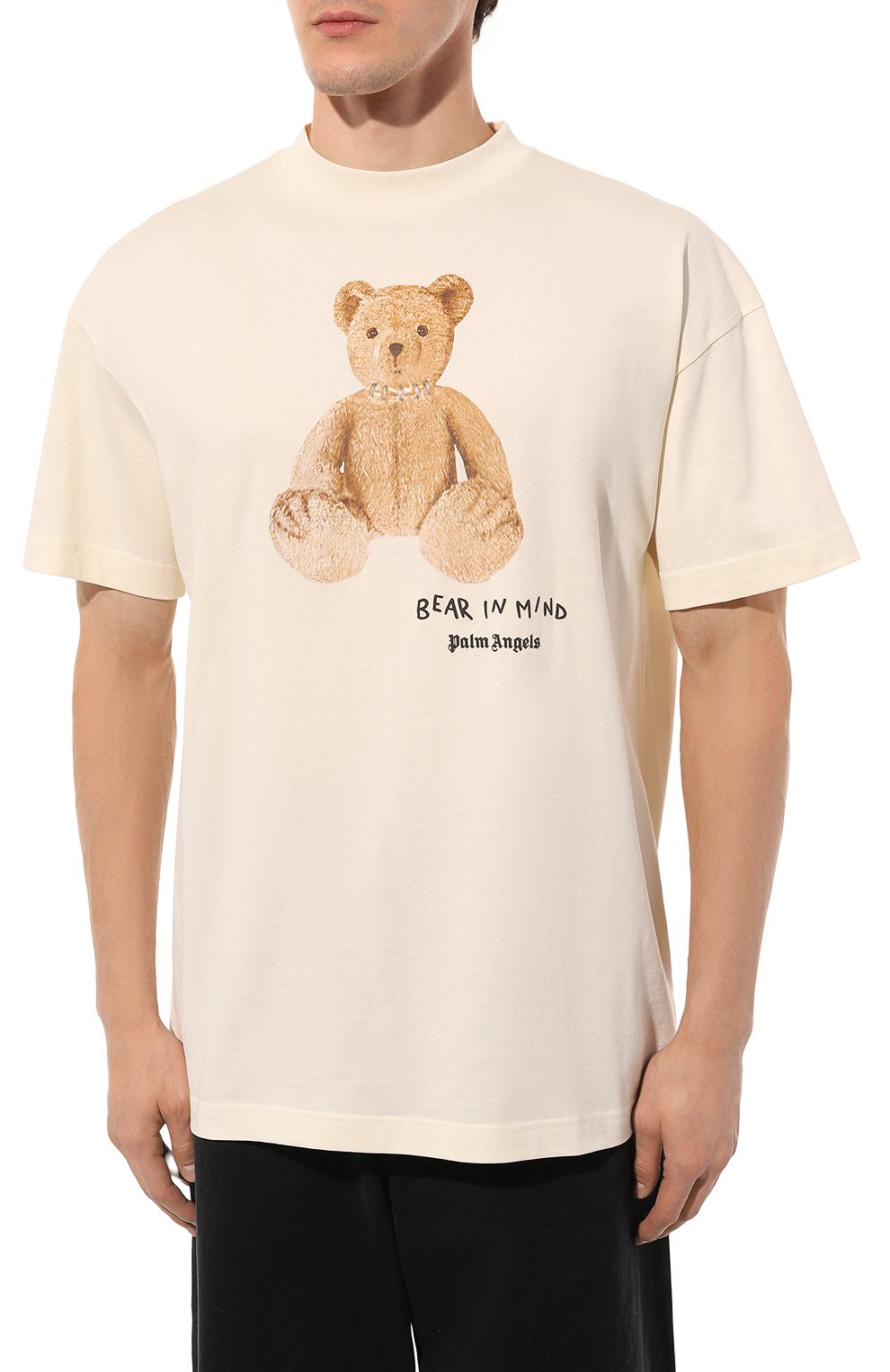 Хлопковая футболка PALM ANGELS, арт. PMAA001F24JER010, фото 3