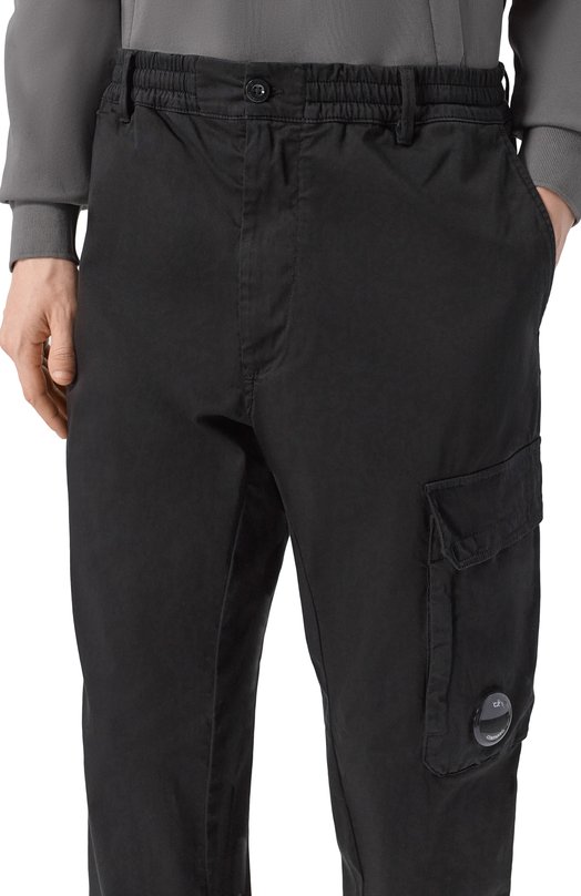 Хлопковые брюки C.P. Company 20CMPA135A/005694G Чёрный  20CMPA135A/005694G Фото 5