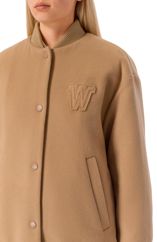 Шерстяной бомбер Weekend Max Mara AD0RNI Бежевый  AD0RNI Фото 5