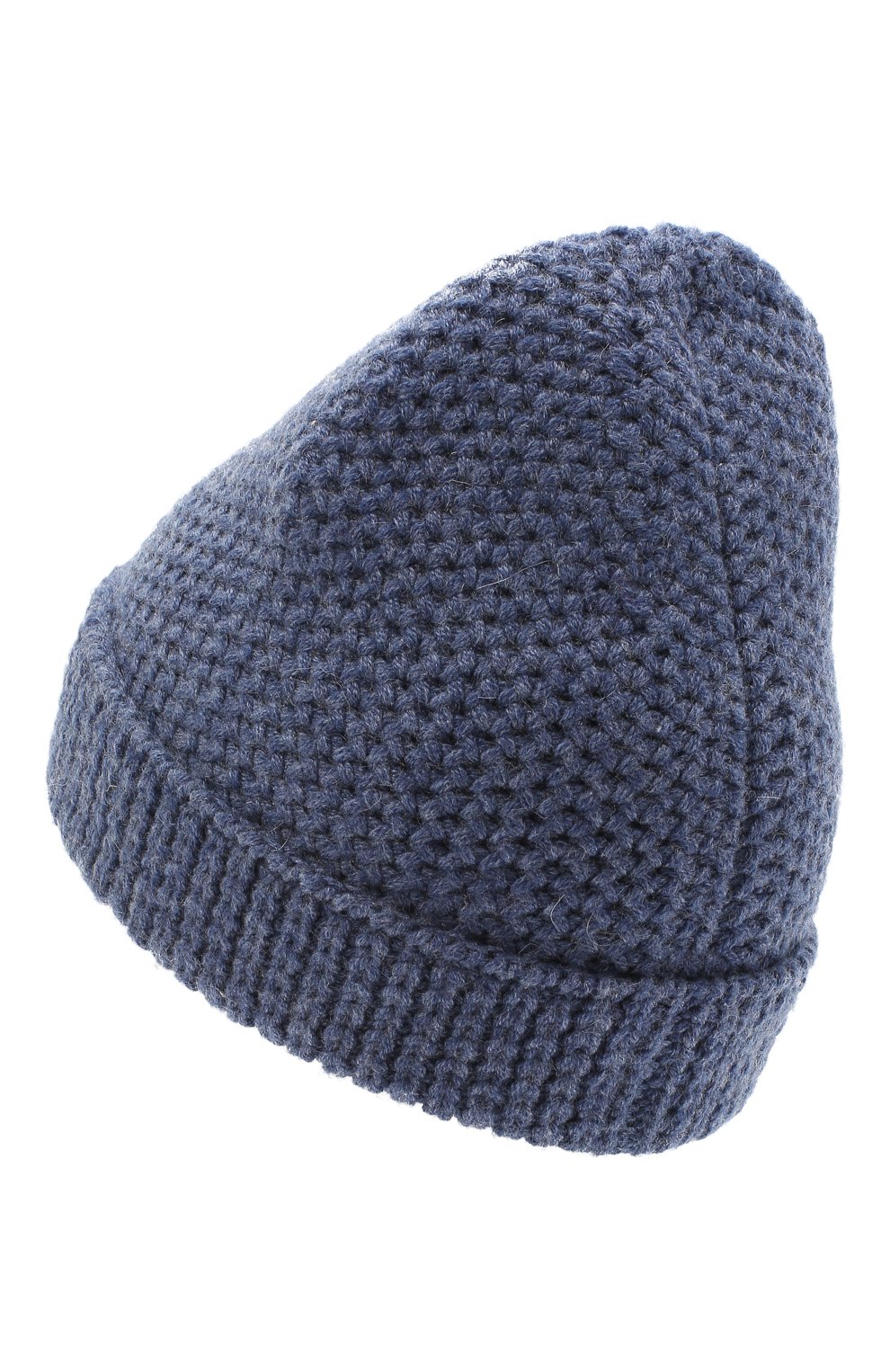 Кашемировая шапка LORO PIANA синего цвета по цене 39600 руб., арт. FAE1298, фото 2 Кашемировая шапка LORO PIANA, арт. FAE1298, фото 2