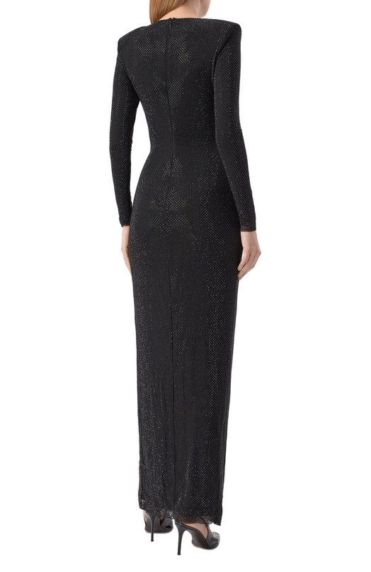 Платье с отделкой стразами self-portrait SC25004XB Чёрный  SC25004XB Фото 3