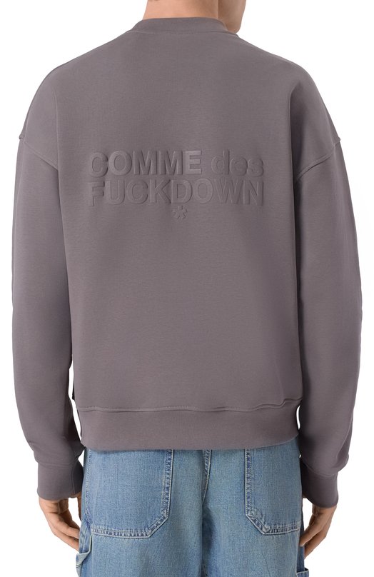Хлопковый свитшот Comme des Fuckdown CFABM01731 Серый  CFABM01731 Фото 4