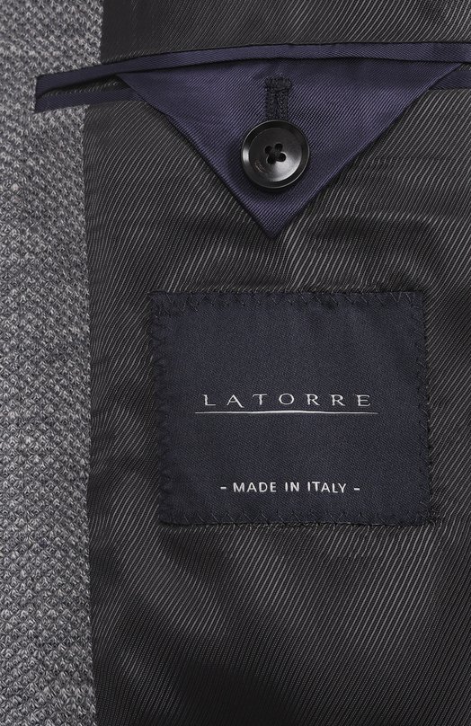 Пиджак изо льна и хлопка Sartoria Latorre JEF74/JH163 Серый  JEF74/JH163 Фото 9