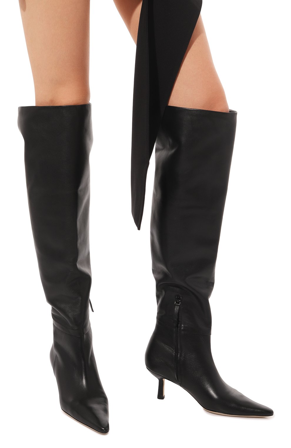 Кожаные ботфорты BY FAR, арт. 23CRMEHDBLNAP, фото 3