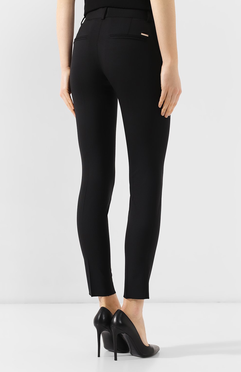 Шерстяные брюки DSQUARED2 черного цвета по цене 33200 руб., арт. S75KA0943/S40320, фото 4 Шерстяные брюки DSQUARED2, арт. S75KA0943/S40320, фото 4