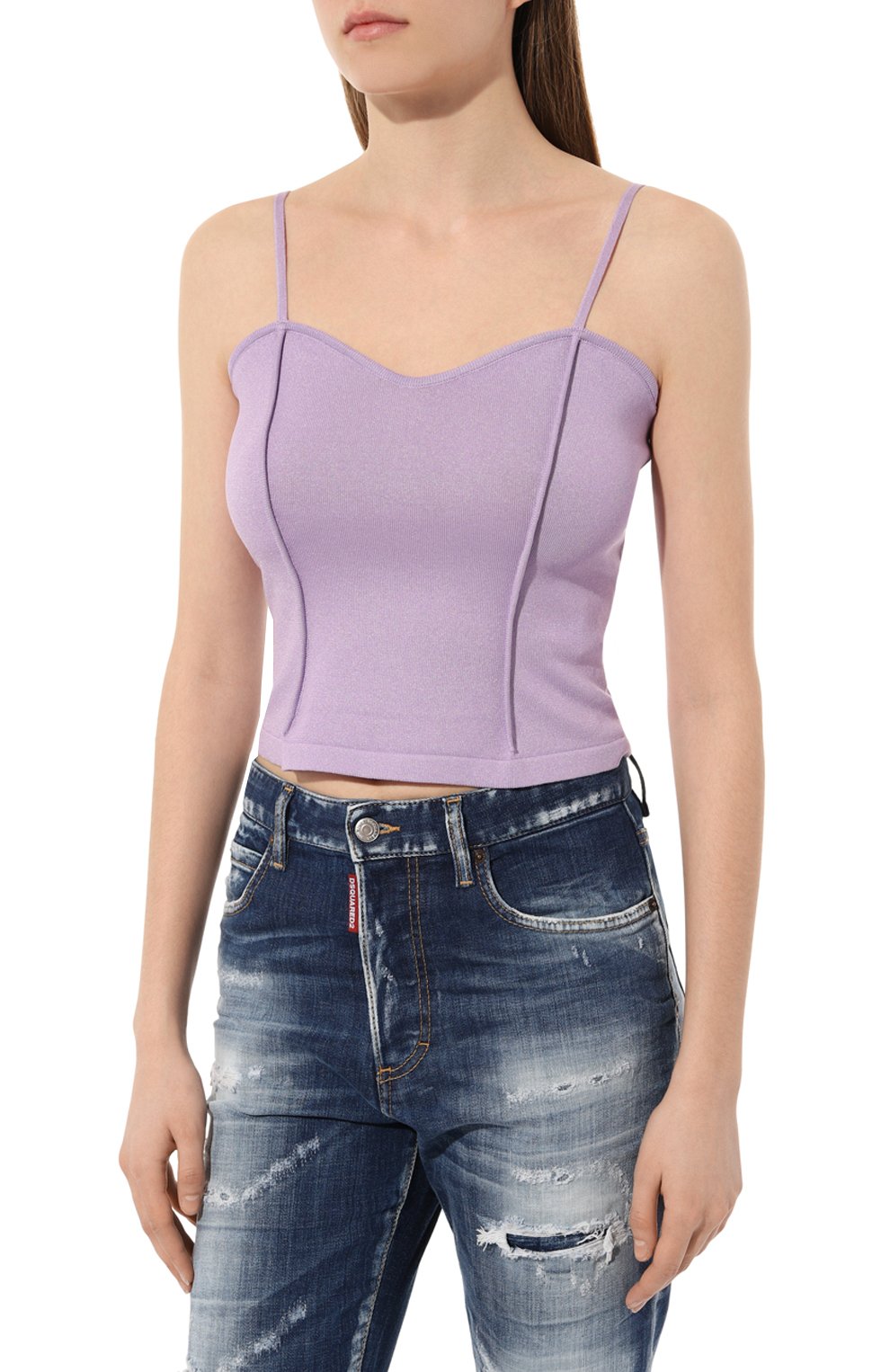 Топ из вискозы FREEAGE фиолетового цвета по цене 18700 руб., арт. S23.TP033.7000.701, фото 3 Топ из вискозы FREEAGE, арт. S23.TP033.7000.701, фото 3