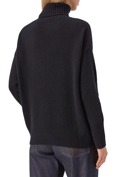 Кашемировый свитер ALLUDE черного цвета по цене 74400 руб., арт. 255/11156, фото 4 Кашемировый свитер ALLUDE, арт. 255/11156, фото 4