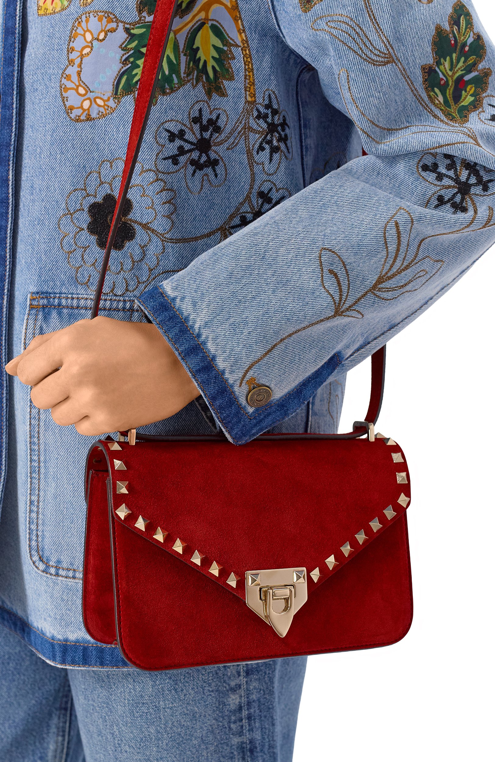 Сумка rockstud small VALENTINO красного цвета по цене 193000 руб., арт. 9W2B0T76/KQQ, фото 2 Сумка rockstud small VALENTINO, арт. 9W2B0T76/KQQ, фото 2