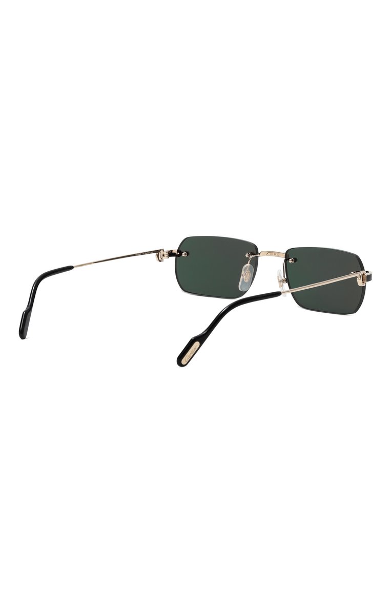 Женские солнцезащитные очки CARTIER зеленого цвета, арт. CT0498S 003 | Фото 4 (Нос: Не проставлено; Материал: Металл; Региональные ограничения белый список (Axapta Mercury): Не проставлено; Тип очков: С/з; Оптика Гендер: оптика-мужское; Очки форма: Прямоугольные, Безоправные)