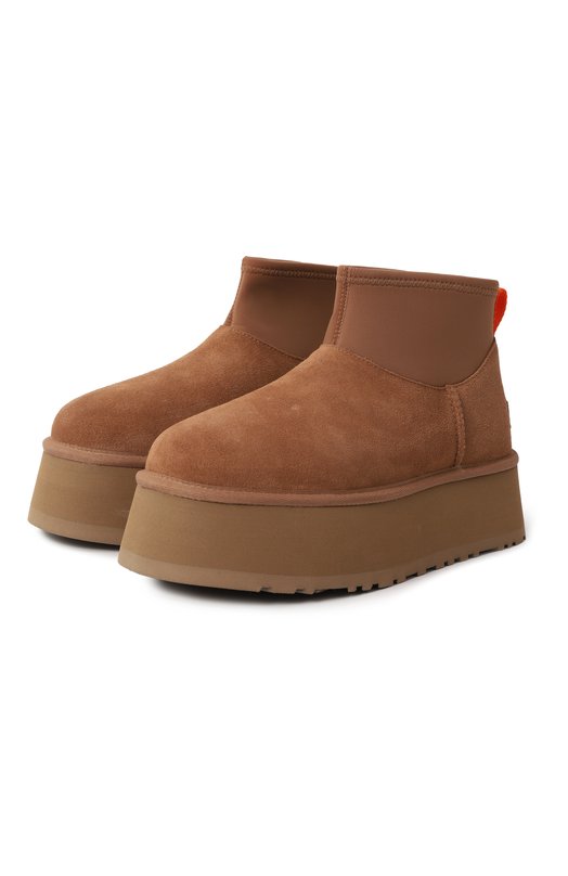Замшевые полусапоги Classic Mini Dipper UGG 1168170 Коричневый 1168170