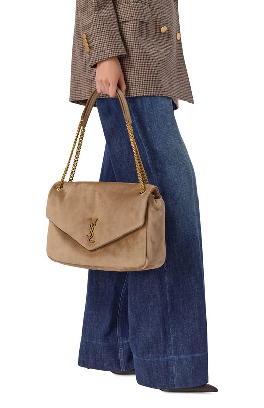 Сумка Calypso large Saint Laurent 777399/1U80W Бежевый  777399/1U80W Фото 2