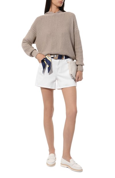 Шелковый шарф-твилли BALLY синего цвета по цене 19150 руб., арт. WSC02R, фото 3 Шелковый шарф-твилли BALLY, арт. WSC02R, фото 3