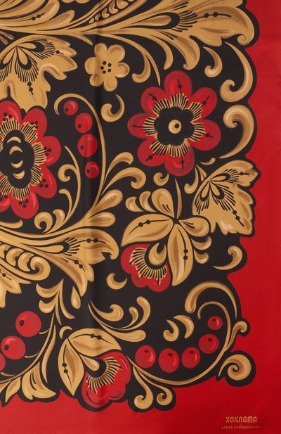 Шелковая шаль ХОХЛОМА Х АЛЕНА АХМАДУЛЛИНА, арт. WTA111S, фото 4