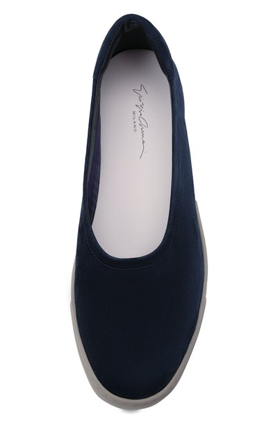 Замшевые слипоны GIORGIO ARMANI темно-синего цвета по цене 65850 руб., арт. X1Y002/XF462, фото 5 Замшевые слипоны GIORGIO ARMANI, арт. X1Y002/XF462, фото 5