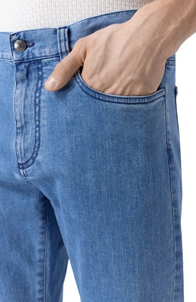 Джинсы CANALI голубого цвета по цене 49950 руб., арт. 91719/PD00018, фото 5 Джинсы CANALI, арт. 91719/PD00018, фото 5