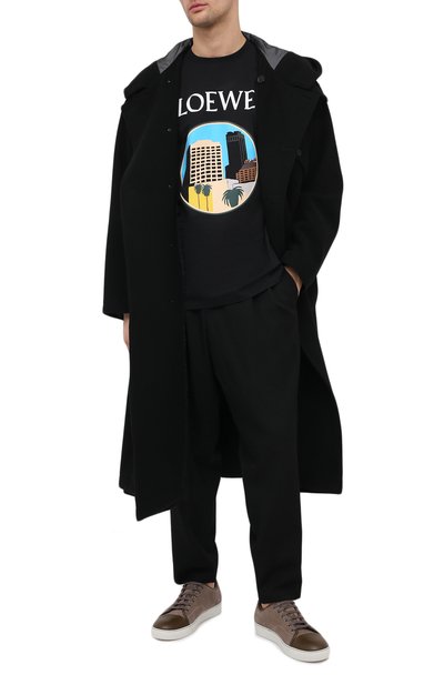 Хлопковая футболка LOEWE черного цвета по цене 29500 руб., арт. H897Y22X01, фото 2 Хлопковая футболка LOEWE, арт. H897Y22X01, фото 2