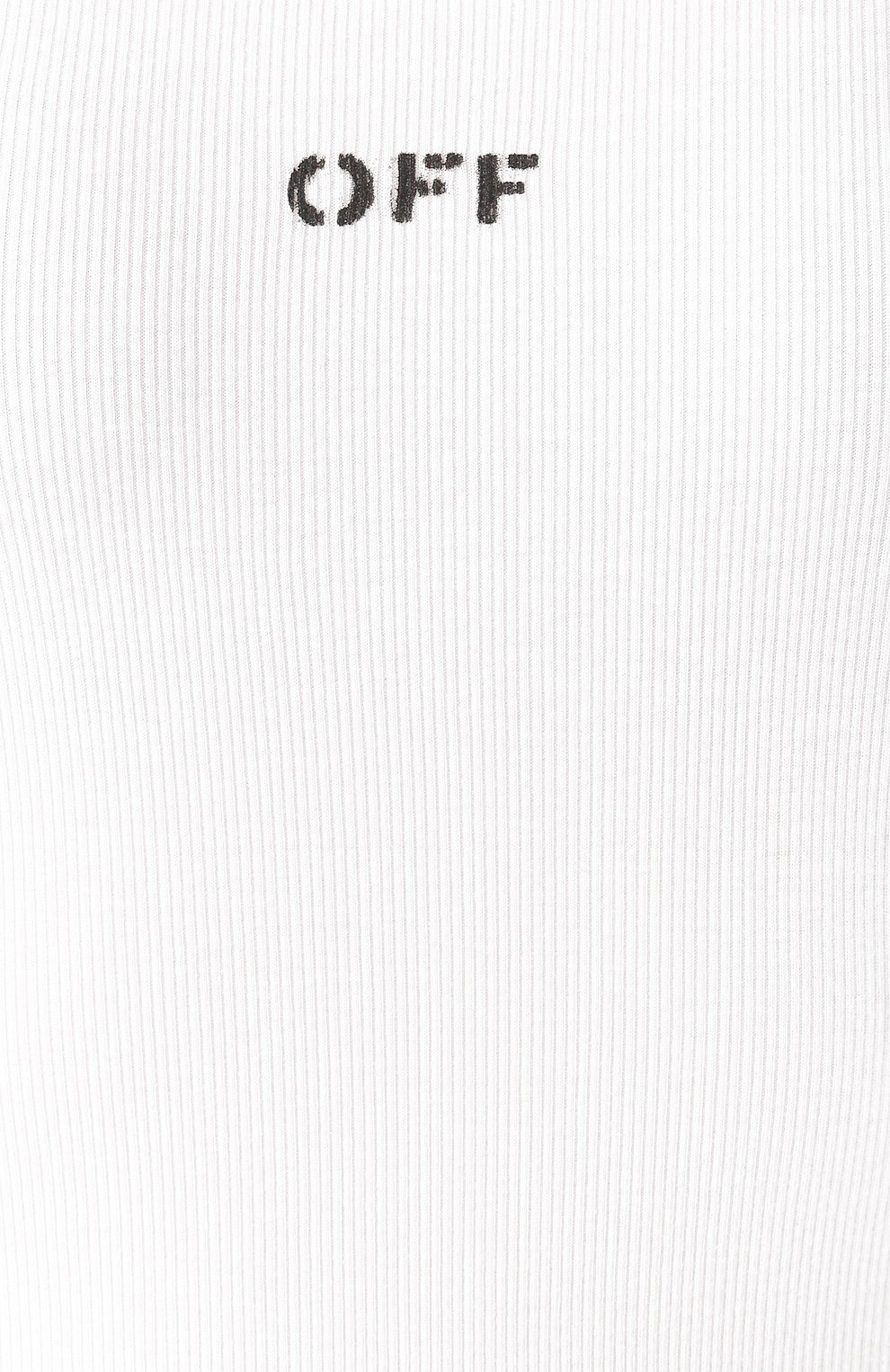 Хлопковая майка OFF-WHITE белого цвета по цене 17700 руб., арт. 0WAD072R20H790950110, фото 5 Хлопковая майка OFF-WHITE, арт. 0WAD072R20H790950110, фото 5