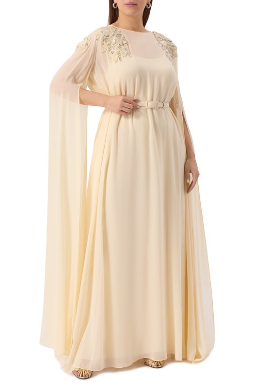 Платье с отделкой пайетками Marina Rinaldi Elegante ABAC0 Кремовый  ABAC0 Фото 3