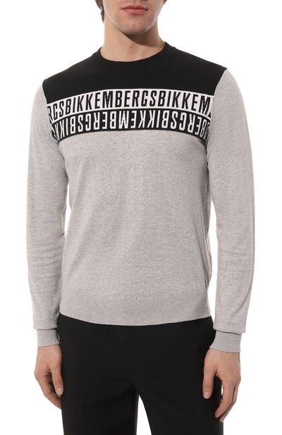 Хлопковый джемпер DIRK BIKKEMBERGS серого цвета по цене 26950 руб., арт. C S 52G 10 X 1472, фото 3 Хлопковый джемпер DIRK BIKKEMBERGS, арт. C S 52G 10 X 1472, фото 3