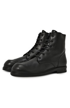 Мужские кожаные ботинки MATTIA CAPEZZANI черного цвета, арт. M2306M/VITELL0 | Фото 1 (Материал утеплителя: Натуральный мех; Мужское Кросс-КТ: Ботинки-обувь; Материал сплава: Проставлено; Подошва: Плоская; Драгоценные камни: Проставлено)
