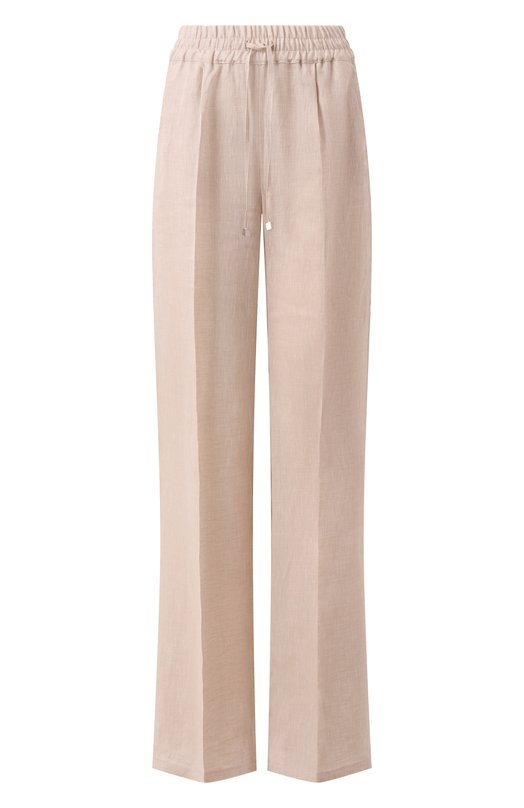 Льняные брюки Kiton D48122H0638811 Бежевый D48122H0638811