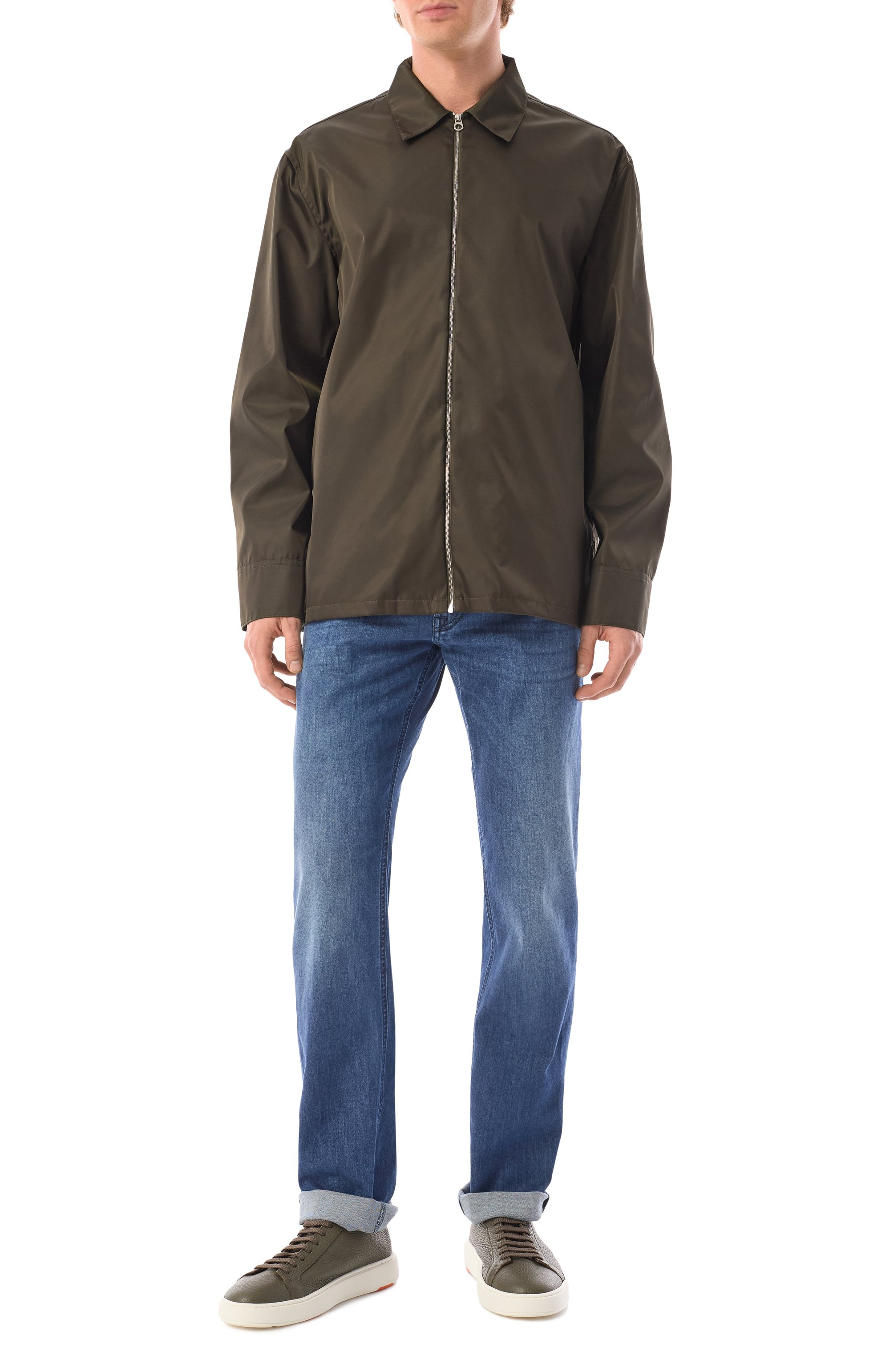 Кожаные кеды cleanic SANTONI, арт. MBCG21571BARCMMD, фото 2