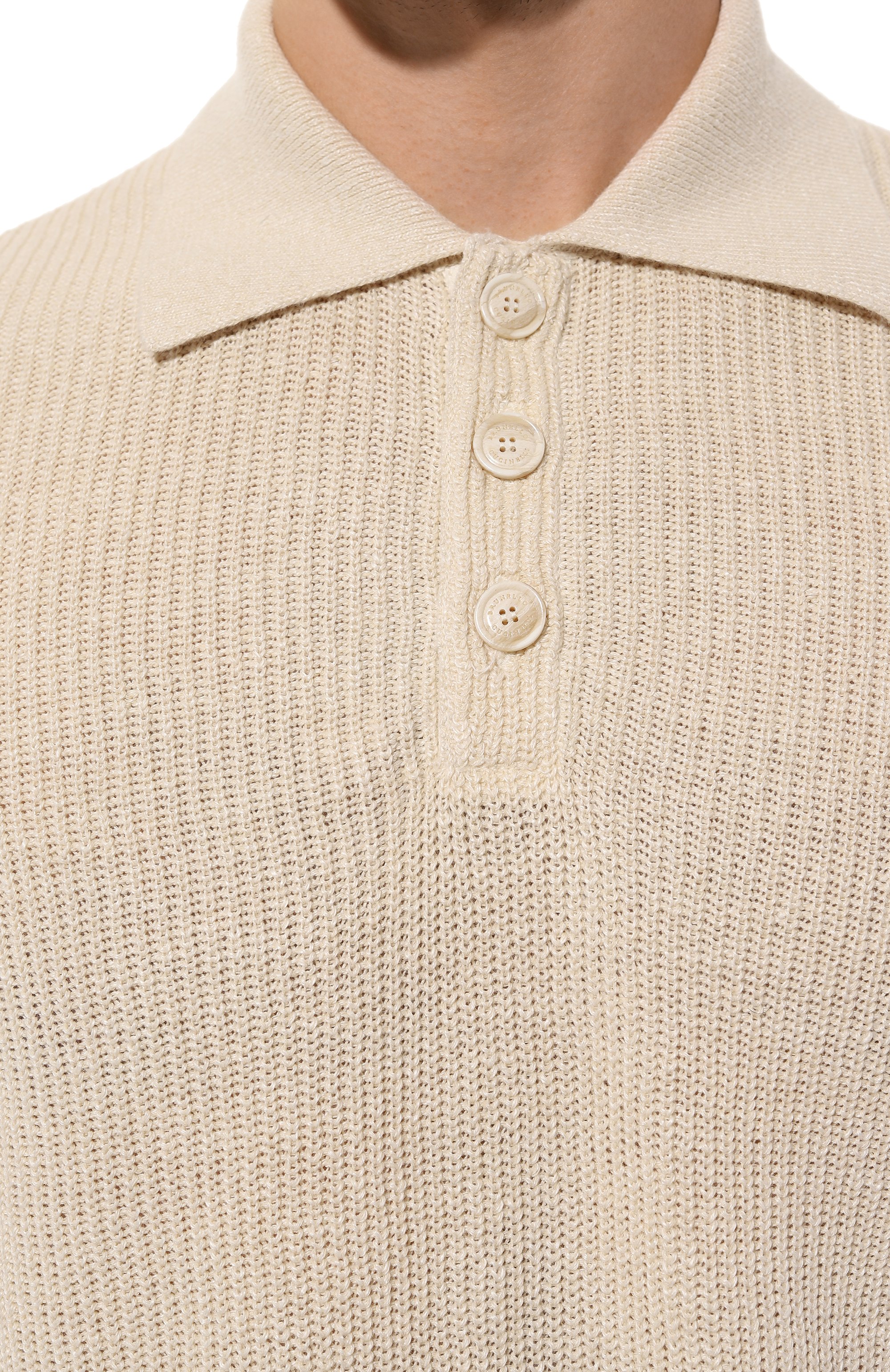 Поло изо льна и хлопка BRUNELLO CUCINELLI, арт. M2L70B2292, фото 5