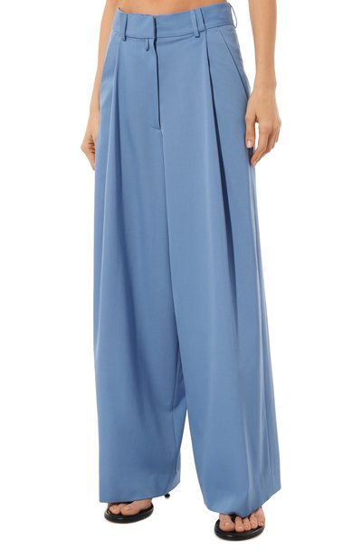 Шерстяные брюки DRIES VAN NOTEN голубого цвета по цене 94700 руб., арт. 231-010920-6244, фото 3 Шерстяные брюки DRIES VAN NOTEN, арт. 231-010920-6244, фото 3