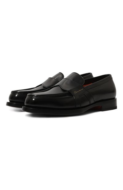 Мужские кожаные лоферы SANTONI, арт. MCQG18521PB1HVVDN01