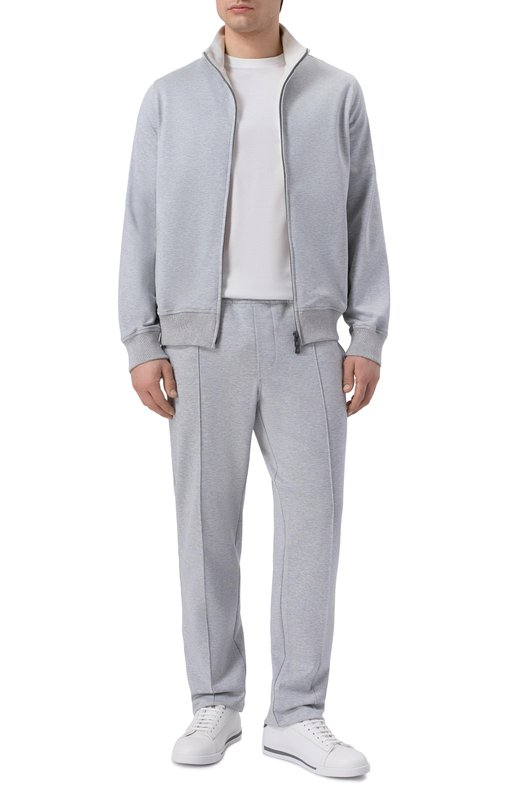 Брюки из хлопка и шелка Capobianco 20M708.DS00._001 Серый  20M708.DS00._001 Фото 2