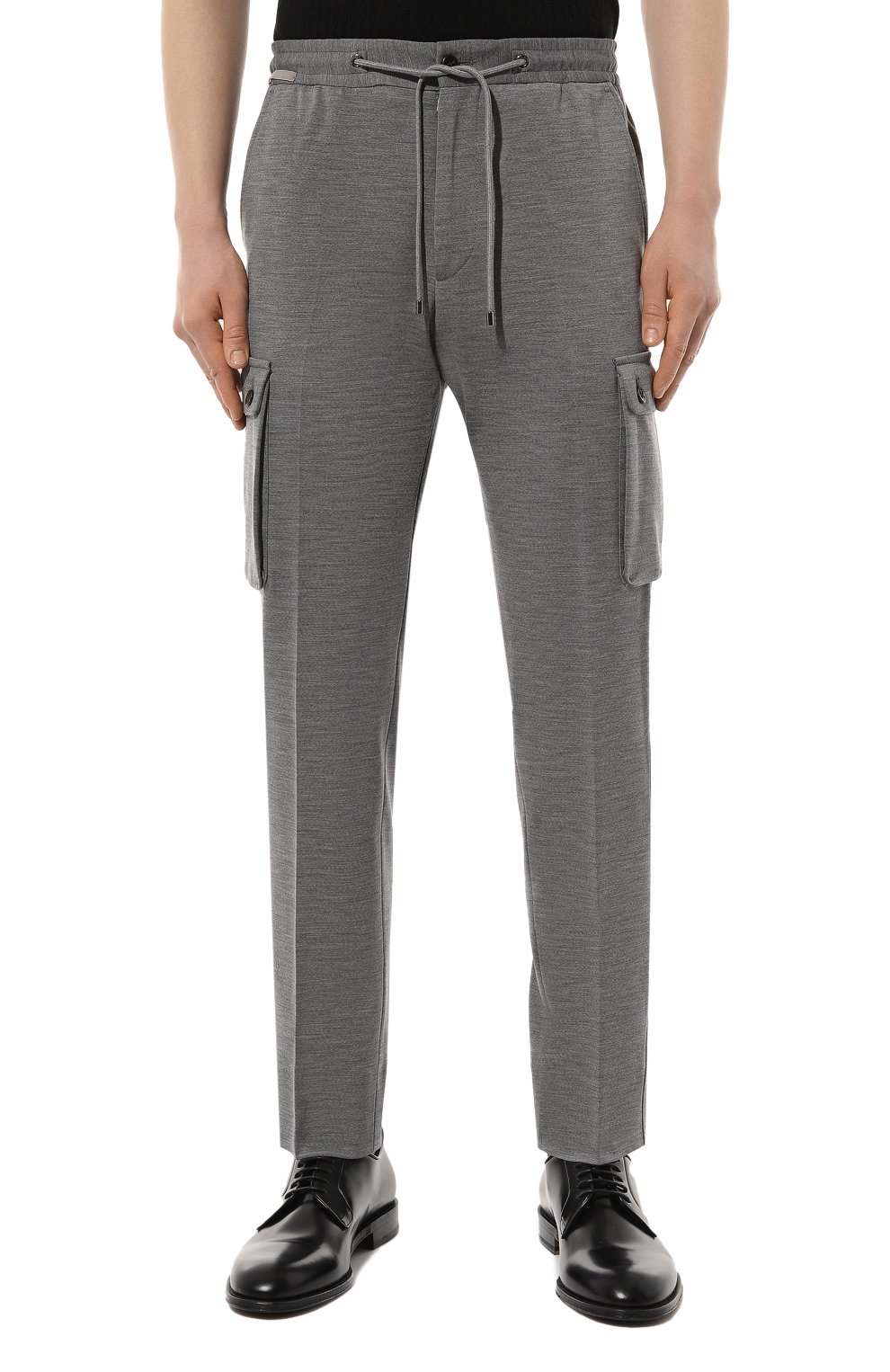 Брюки-карго из шерсти и хлопка CORNELIANI темно-серого цвета по цене 52750 руб., арт. 934L14-9318800, фото 3 Брюки-карго из шерсти и хлопка CORNELIANI, арт. 934L14-9318800, фото 3