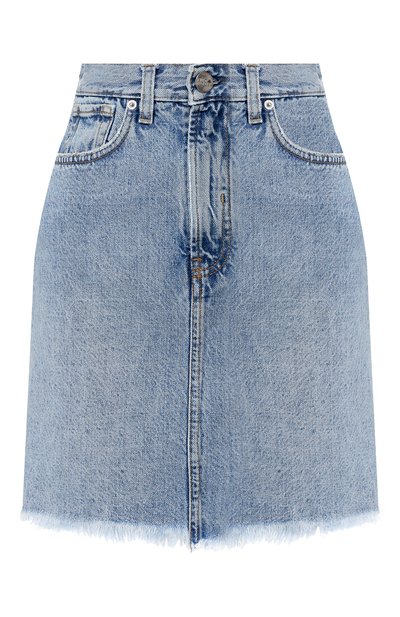 Джинсовая юбка TWO WOMEN IN THE WORLD синего цвета по цене 18650 руб., арт. NICHE/YNG3P, фото 1 Джинсовая юбка TWO WOMEN IN THE WORLD, арт. NICHE/YNG3P, фото 1