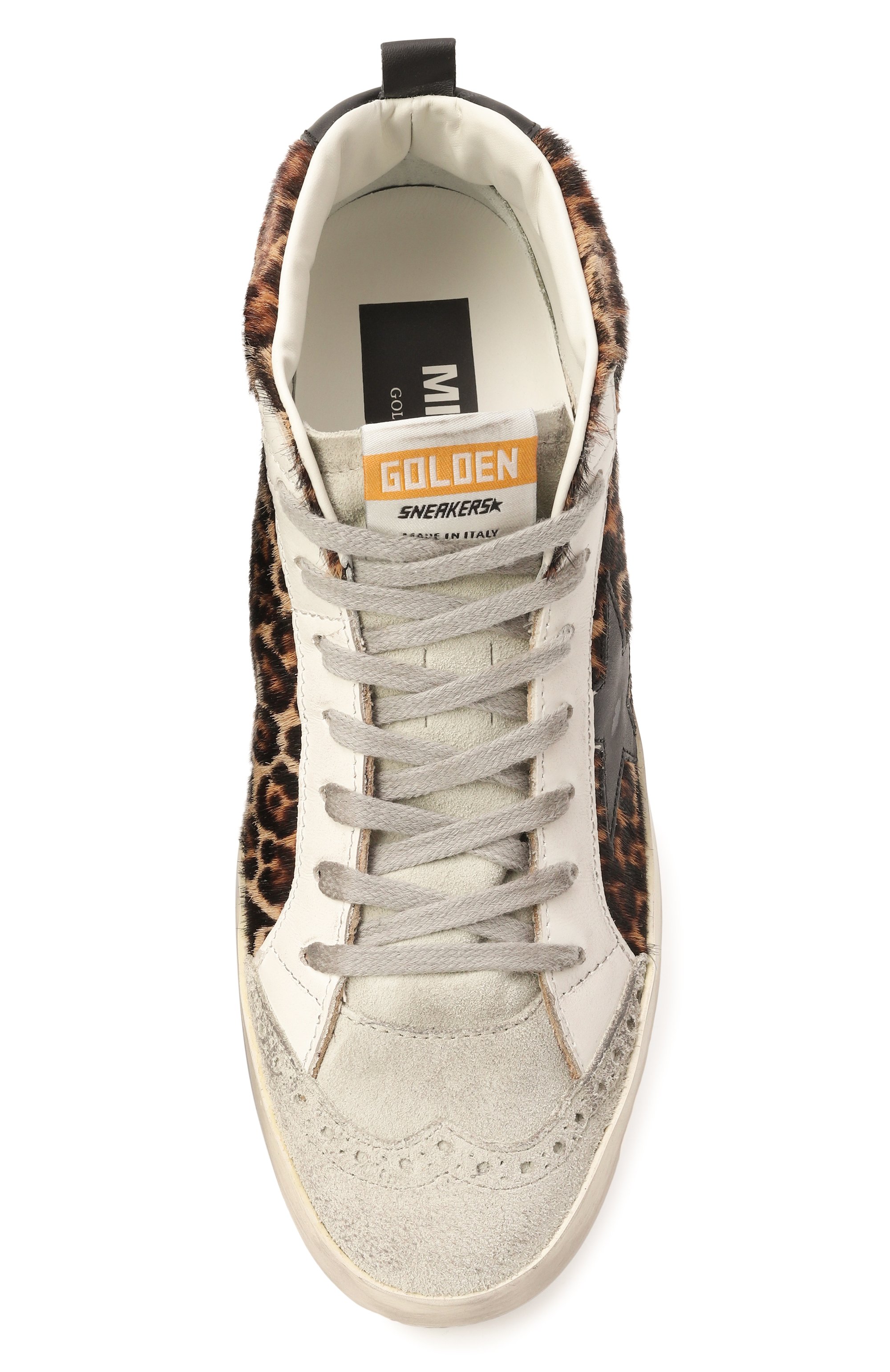 Кожаные кеды mid star GOLDEN GOOSE DELUXE BRAND, арт. GWF00122.F003766, фото 6