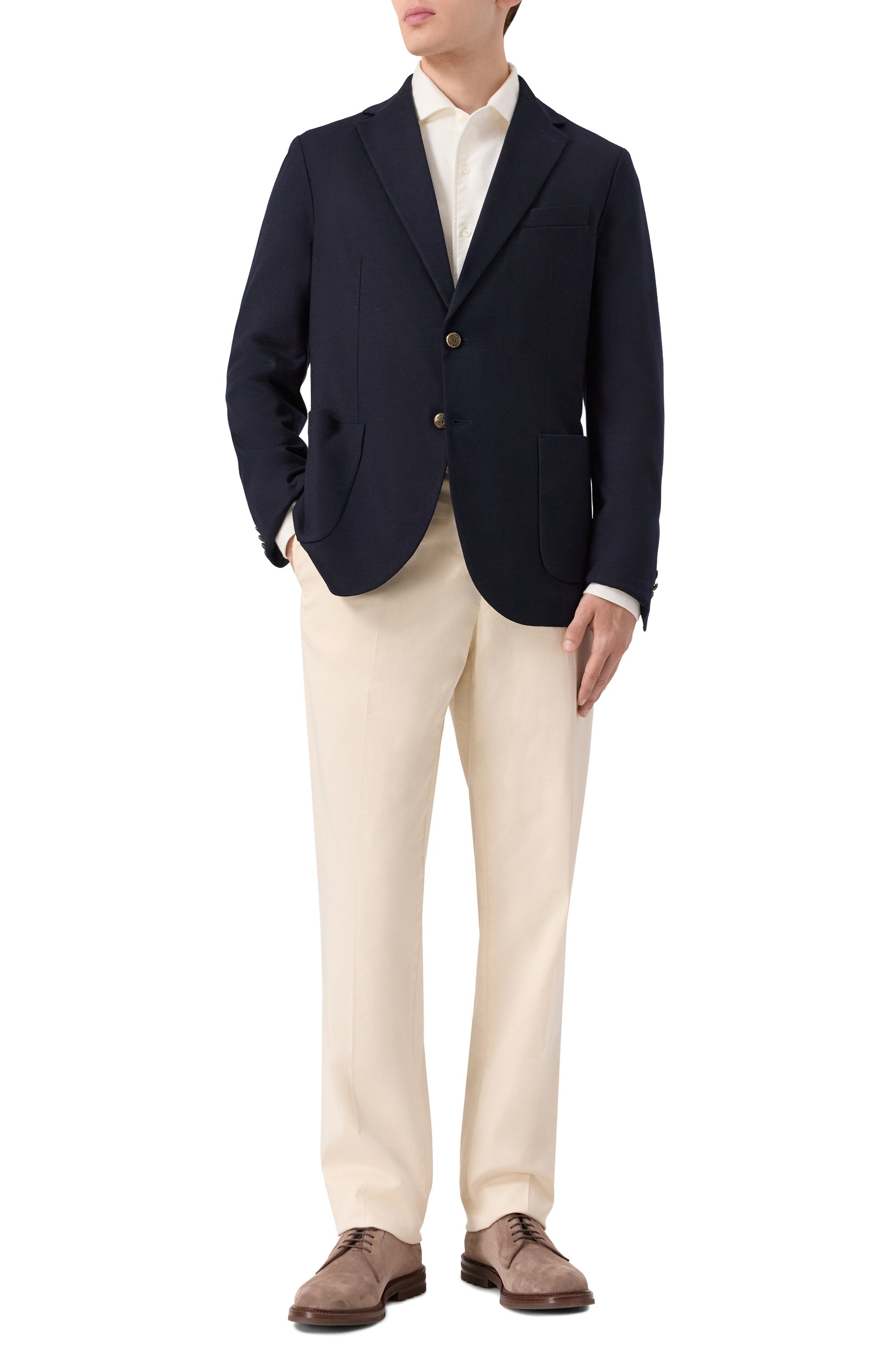 Пиджак из шерсти и кашемира CIRCOLO 1901 темно-синего цвета по цене 77200 руб., арт. CN5059, фото 2 Пиджак из шерсти и кашемира CIRCOLO 1901, арт. CN5059, фото 2