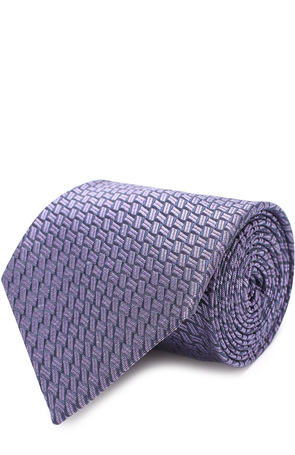 Шелковый галстук с узором ZEGNA лилового цвета по цене 22450 руб., арт. Z2E81/1XW, фото 1 Шелковый галстук с узором ZEGNA, арт. Z2E81/1XW, фото 1