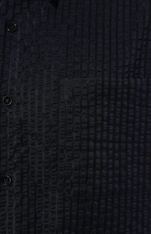 Рубашка из хлопка и шелка Giorgio Armani 4SGCC099/T04S7 Синий  4SGCC099/T04S7 Фото 5
