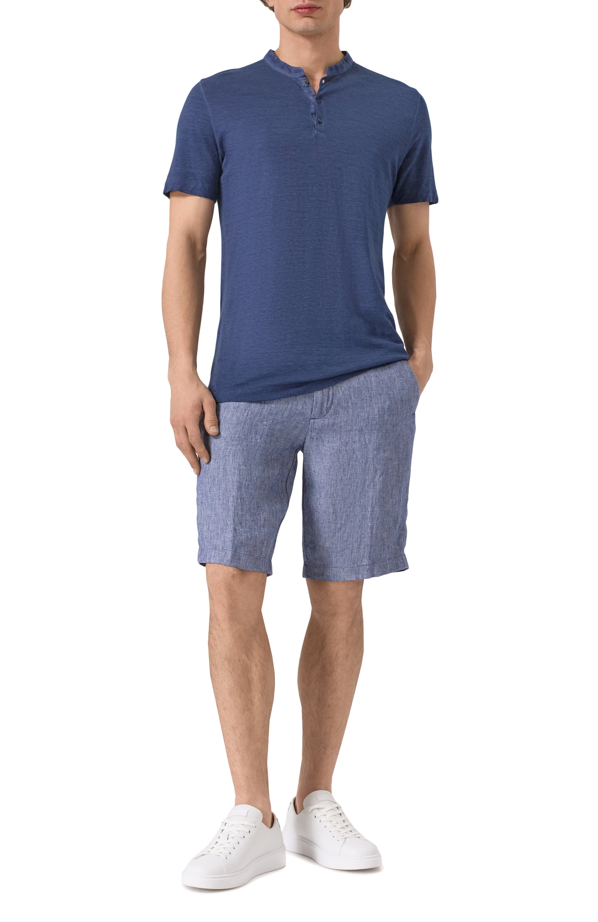 Футболка-хенли изо льна и хлопка 120% LINO, арт. 32ALIM79AC/G308/S01, фото 2