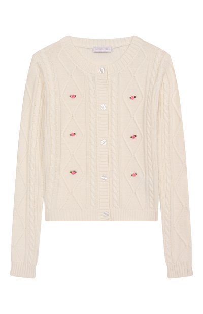 Кардиган из хлопка и шерсти MONNALISA, арт. 19F806