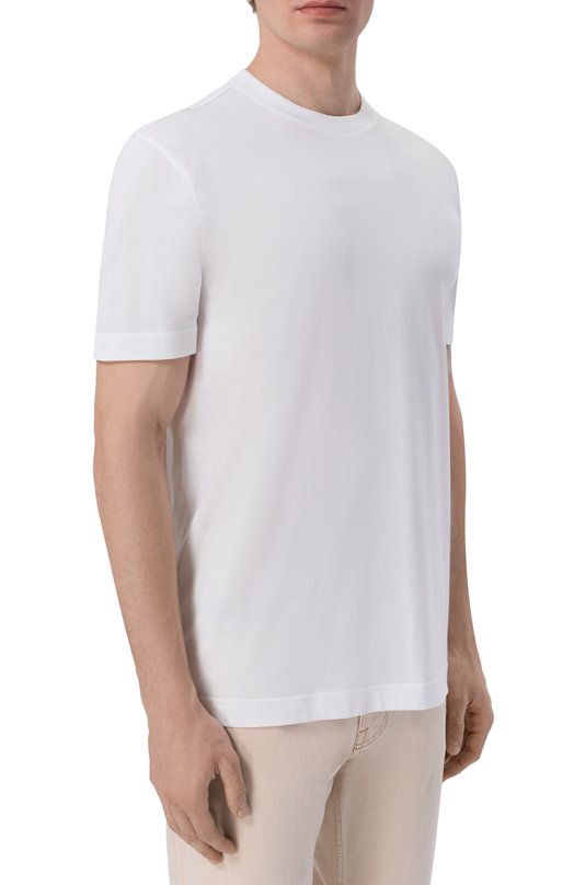 Хлопковая футболка Kiton UMM0745 Белый  UMM0745 Фото 3