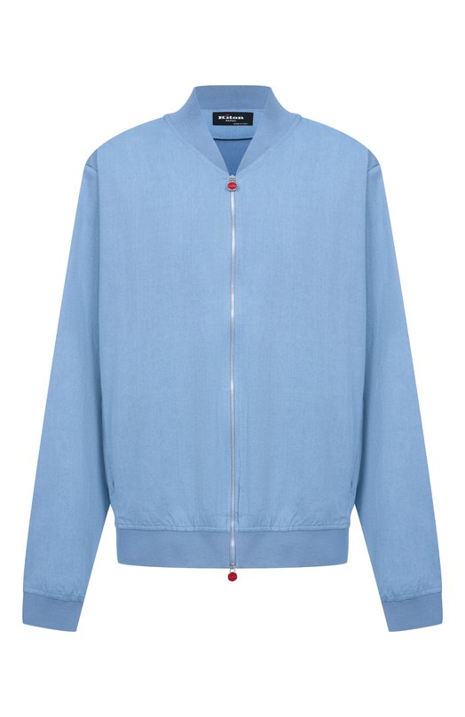 Хлопковый бомбер Kiton UG0001H0969503 Голубой UG0001H0969503