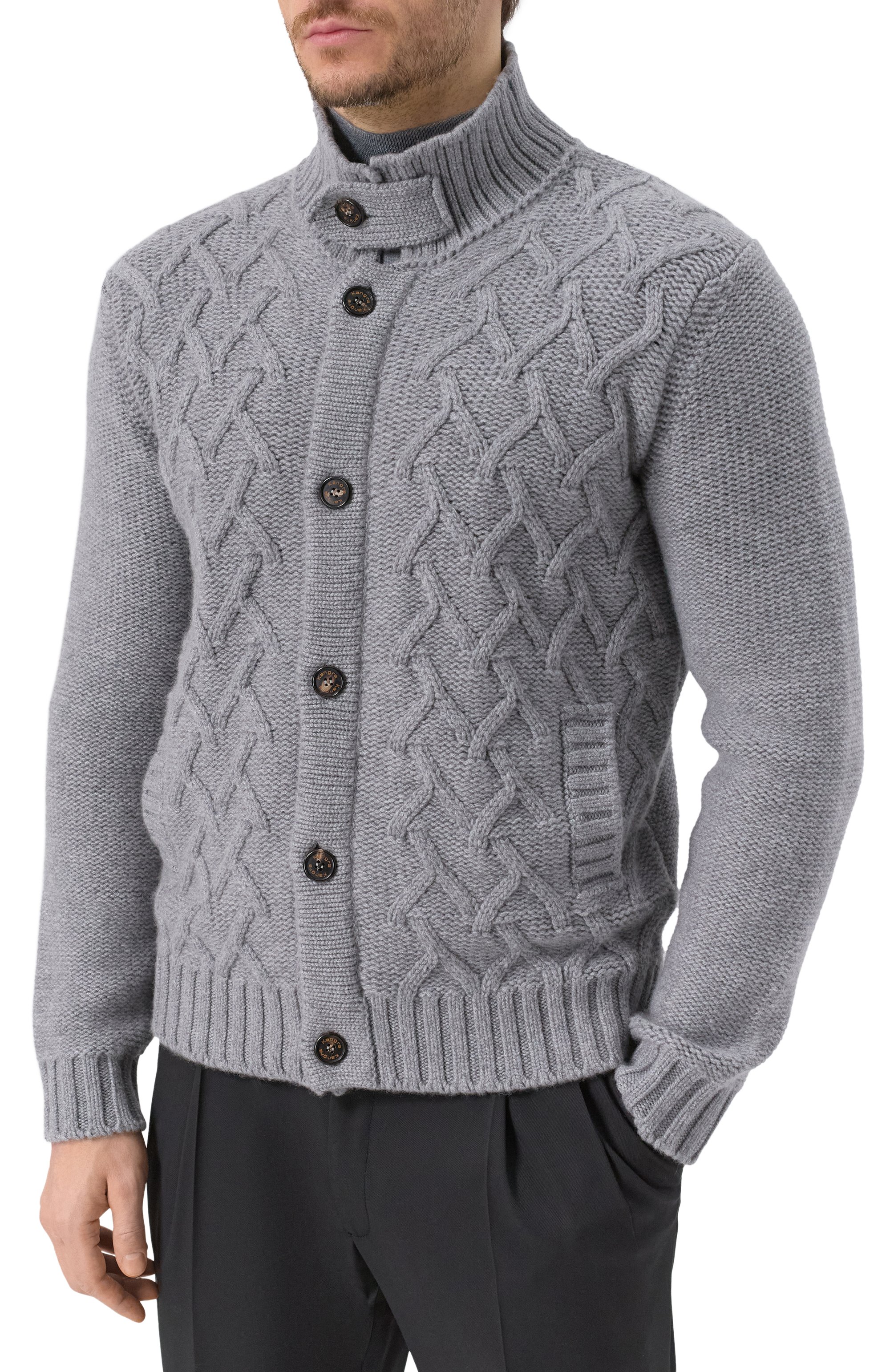 Кашемировый кардиган с отделкой из бобра KANGRA, арт. 9351/56 02, фото 7