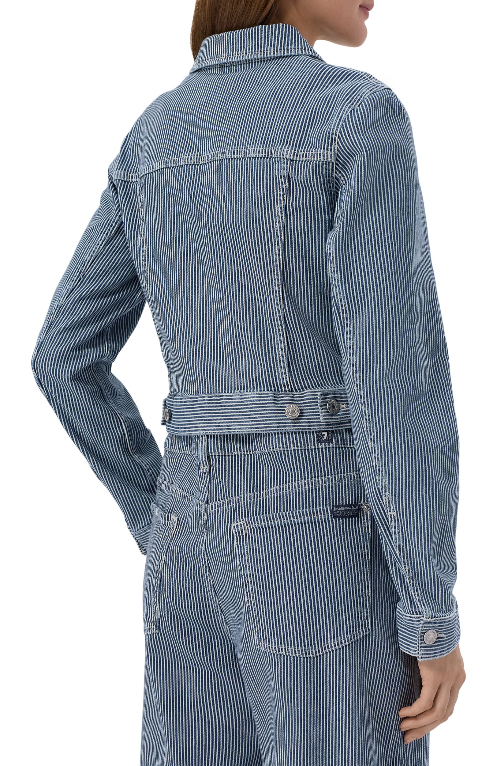 Джинсовая куртка 7 FOR ALL MANKIND синего цвета по цене 34300 руб., арт. 7UCI0H14-43T, фото 4 Джинсовая куртка 7 FOR ALL MANKIND, арт. 7UCI0H14-43T, фото 4