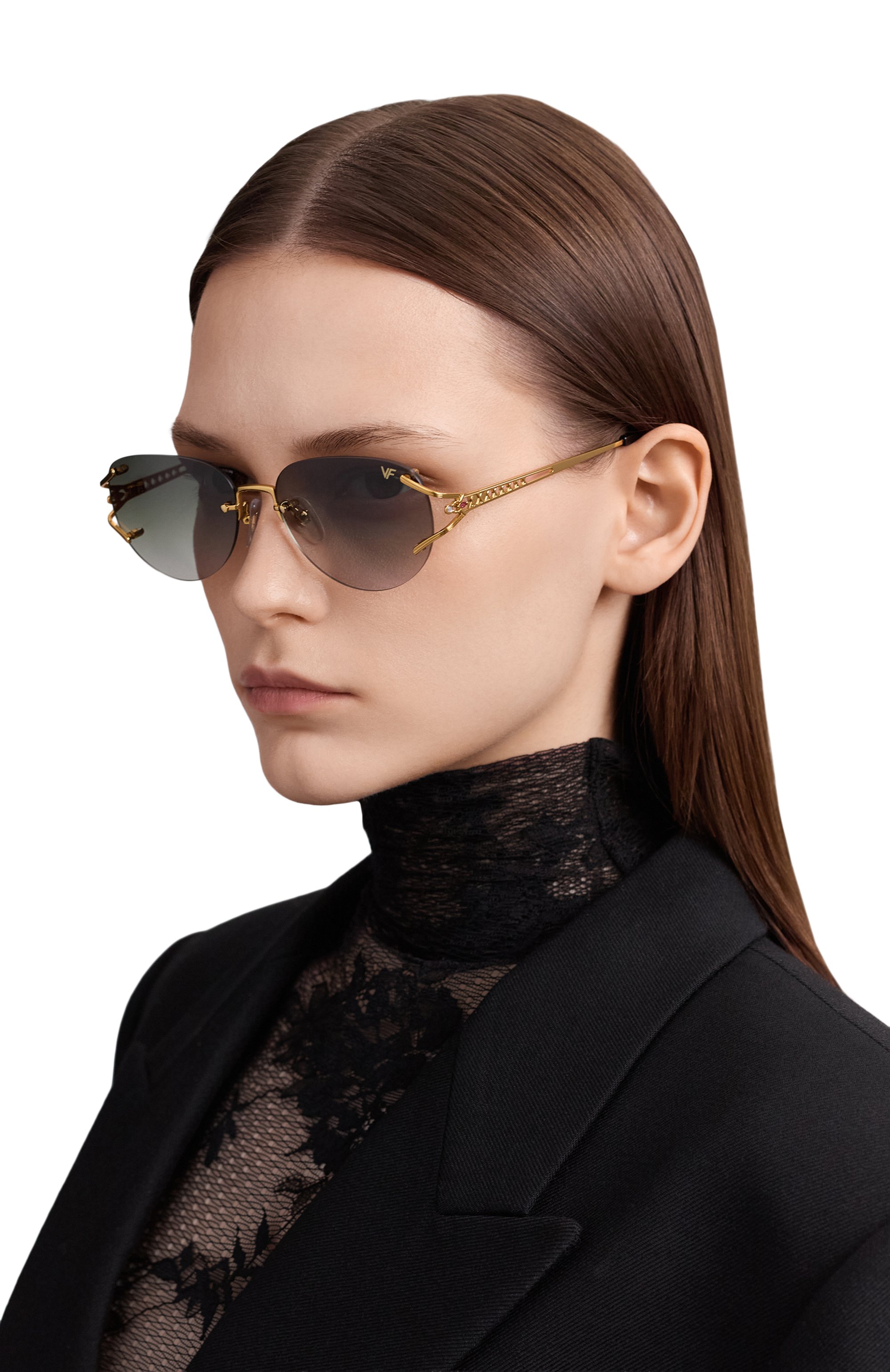 С олнцезащитные очки VINTAGE FRAMES, арт. BR0ADWAY YELL0W G0LD/GRAY, фото 3