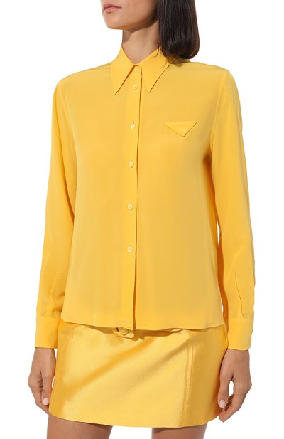 Шелковая рубашка PRADA, арт. P473F-1H51-F065Y-221, фото 3